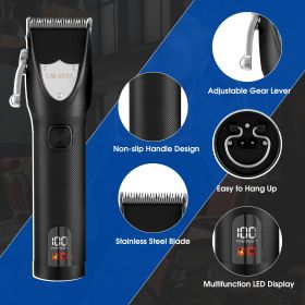 Hair Clippers For Men, Professional Cordless Ships From Amazon Sold By BAIYESHENG. Barber Clippers And Beard Trimmer Set (Color: Black)